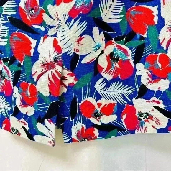 J Crew Printed Basketweave Pencil Skirt Floral Size 2 - Picture 7 of 11